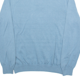 NAUTICA Mens Jumper Blue 1/4 Zip Tight Knit L