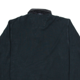 NAUTICA Mens Jumper Black Button Neck Tight Knit XL