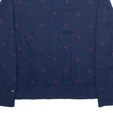 TOMMY HILFIGER Womens Jumper Blue Tight Knit XL