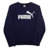 PUMA Mens Sweatshirt Blue Crew Neck S