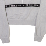NIKE Air Womens Sweatshirt Grey 1/4 Zip S