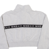 NIKE Air Womens Sweatshirt Grey 1/4 Zip S
