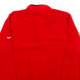 NIKE Mens Sweatshirt Red 1/4 Zip M