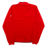 NIKE Mens Sweatshirt Red 1/4 Zip M