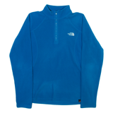 THE NORTH FACE Polartec Womens Sweatshirt Blue 1/4 Zip S