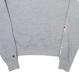CHAMPION Womens Sweatshirt Grey 1/4 Zip S