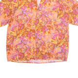 LINEA UOMO Womens Printed Shirt Pink Off Shoulder Viscose Crazy Pattern XL