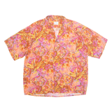 LINEA UOMO Womens Printed Shirt Pink Off Shoulder Viscose Crazy Pattern XL