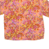 LINEA UOMO Womens Printed Shirt Pink Off Shoulder Viscose Crazy Pattern XL