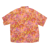 LINEA UOMO Womens Printed Shirt Pink Off Shoulder Viscose Crazy Pattern XL