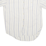 COUNTRY SPORT PRODUCTS Womens Printed Shirt Cream Button Neck Pinstripe M