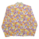 Womens Printed Shirt Purple Collared Long Sleeve Viscose Floral 2XL