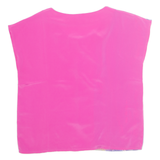 Womens Printed Blouse Pink Sleeveless Crazy Pattern M