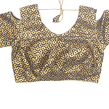 Womens Cropped Top Gold Crazy Pattern S