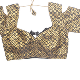 Womens Cropped Top Gold Crazy Pattern S