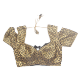 Womens Cropped Top Gold Crazy Pattern S