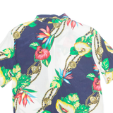 Womens Printed Shirt Blue Collared Viscose Floral UK 10