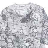 HARMONY Womens Printed Top Grey 3/4 Sleeve Floral L