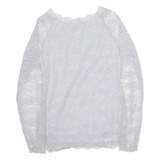 Womens Top Grey Long Sleeve Nylon M