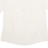 AN'GE Womens Blouse Cream V-Neck S