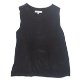 SANDRO Womens Vest Black Sleeveless Silk S