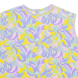Womens Printed Top Purple Sleeveless Crazy Pattern M
