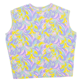 Womens Printed Top Purple Sleeveless Crazy Pattern M