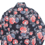 INCOGNITO Womens Printed Shirt Black Collared Long Sleeve Floral M