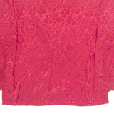 SOMMERMANN Womens Blouse Red V-Neck Long Sleeve 80s S