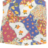 MAYON Womens Printed Vest Red Sleeveless Silk Floral M