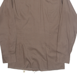 SIR PATRIK Womens Shirt Brown Collared Long Sleeve S