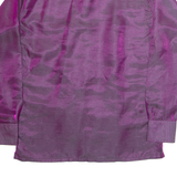 CONSTANT Glitter Womens Shirt Purple Collared Long Sleeve S