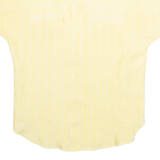SABRINA Womens Printed Shirt Yellow Collared Pinstripe S