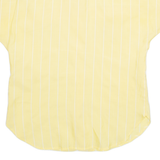 SABRINA Womens Printed Shirt Yellow Collared Pinstripe S