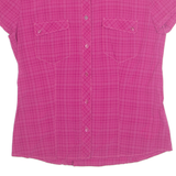 SALEWA Womens Printed Shirt Pink Collared Check UK 18