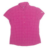 SALEWA Womens Printed Shirt Pink Collared Check UK 18