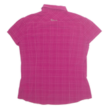 SALEWA Womens Printed Shirt Pink Collared Check UK 18