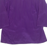 LATAA STYLE Womens Printed Shirt Purple Collared 3/4 Sleeve Spotted S