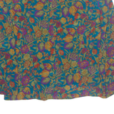 MARCOLAS Womens Printed Blouse Blue V-Neck 3/4 Sleeve 90s Floral M