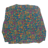 MARCOLAS Womens Printed Blouse Blue V-Neck 3/4 Sleeve 90s Floral M