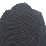 Womens Printed Shirt Black Collared Long Sleeve Spotted S