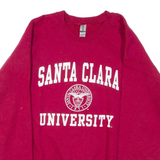 GILDAN Santa Clara University Mens Sweatshirt Red Crew Neck USA L