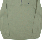 NAUTICA Mens Sweatshirt Green 1/4 Zip L