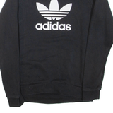 ADIDAS Mens Sweatshirt Black Crew Neck S
