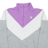 FILA Womens Sweatshirt Grey 1/4 Zip S