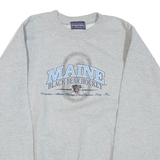 PERRIN WEAR Maine Black Bear Hockey Mens Sweatshirt Grey Crew Neck USA M