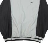 REEBOK Mens Sweatshirt Grey V-Neck 2XL