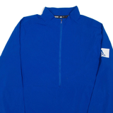ADIDAS Mens Sweatshirt Blue 1/4 Zip L