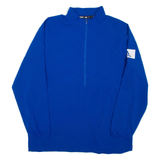 ADIDAS Mens Sweatshirt Blue 1/4 Zip L