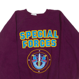HANES Special Forces Mens Sweatshirt Purple Crew Neck XL